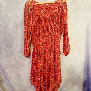 Free People Boho Midi Dress with Open Back - SIze Small